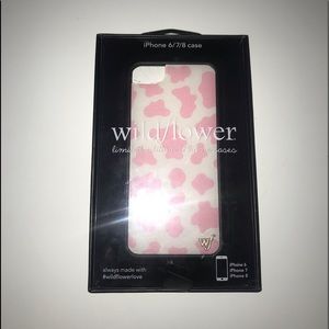 wildflower iphone 6/7/8 case in pink cow print!